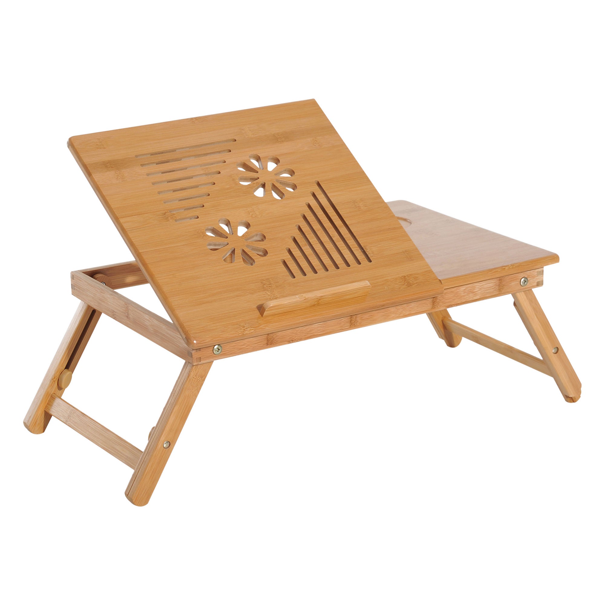 Przenośny laptop biurko Notebook taca PC stolik do łóżka z szufladą regulowany & składany (55L x 35W x 22-32.5H (cm))