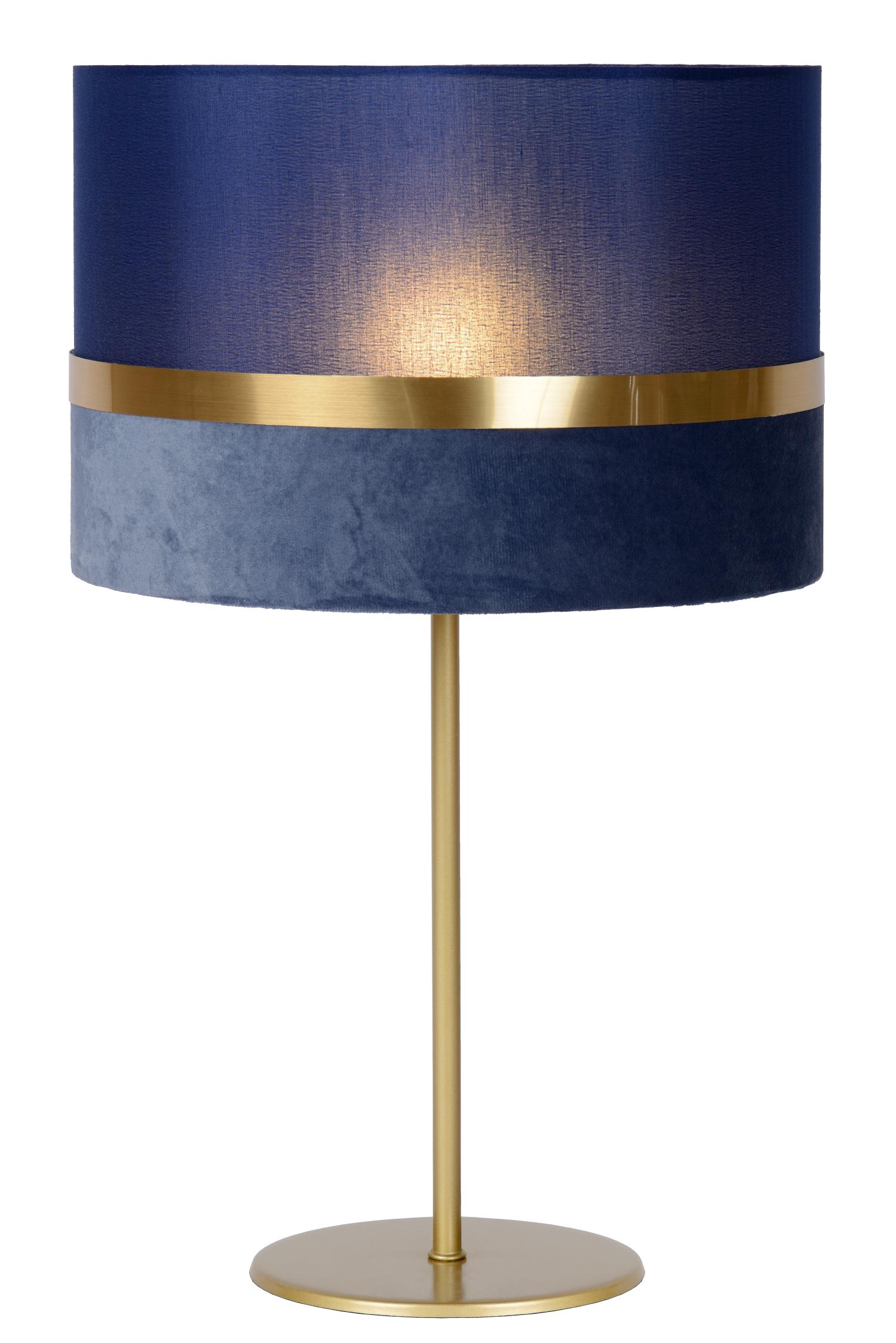 Lampa stołowa z abażurem Extravaganza granatowo-złota 1xE27x40W Lucide