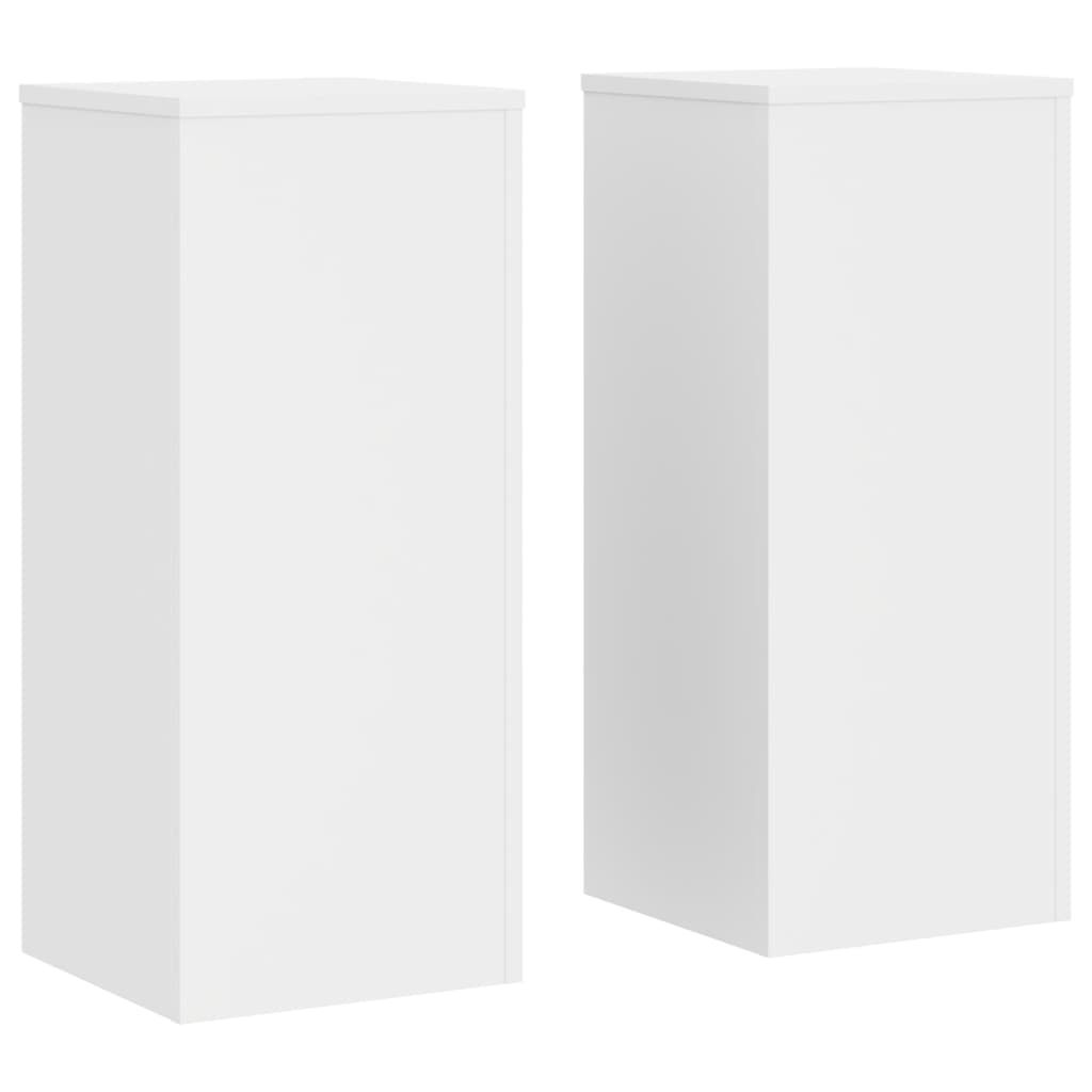 2x Podstawka pod Doniczki Biała 30x30x70 cm do Salonu