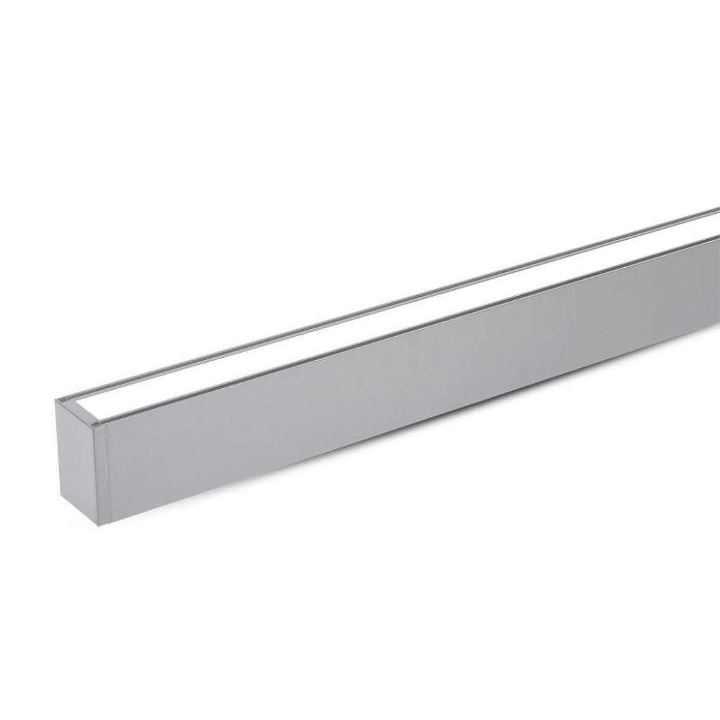 40W UGR<19 Liniowa lampa wisząca LED Samsung Chip, sufitowa, kolor srebrny, 4000K