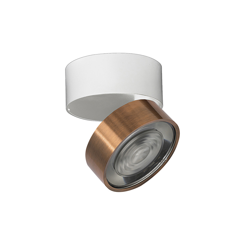 Oświetlenie ścienne/sufitowe LED Hole 7W 3000K CRI90 38° IP20 Miedziane - Rossini Group | Regulowane designerskie oświetlenie ścienne lub sufitowe