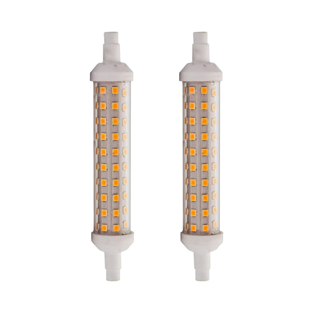 Zestaw 2 żarówek LED R7S (białych, 135 mm, 12 W) Rurka LED 135 mm z trzonkiem R7s, 12 W, ceramiczna liniowa rurka R7S, prąd zmienny 220 V [klasa energ