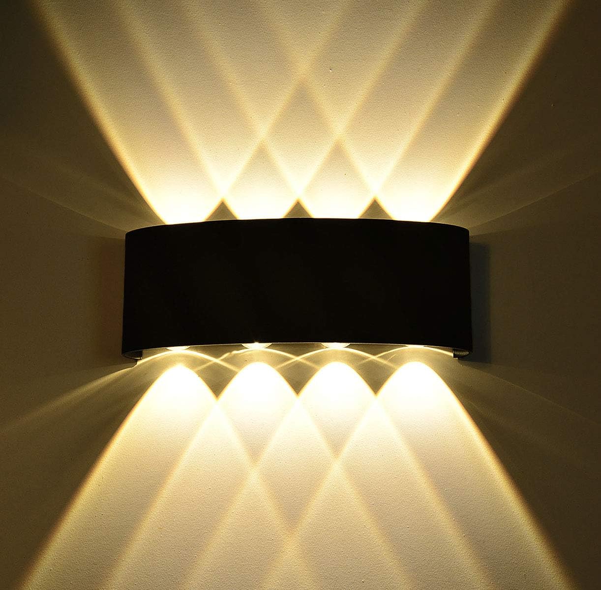 Nowoczesna lampa ścienna LED do użytku wewnątrz i na zewnątrz, wodoodporna IP65, downspot 8W, aluminiowa