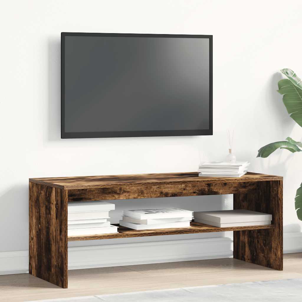 Szafka pod telewizor, przydymiony dąb, 100x40x40 cm