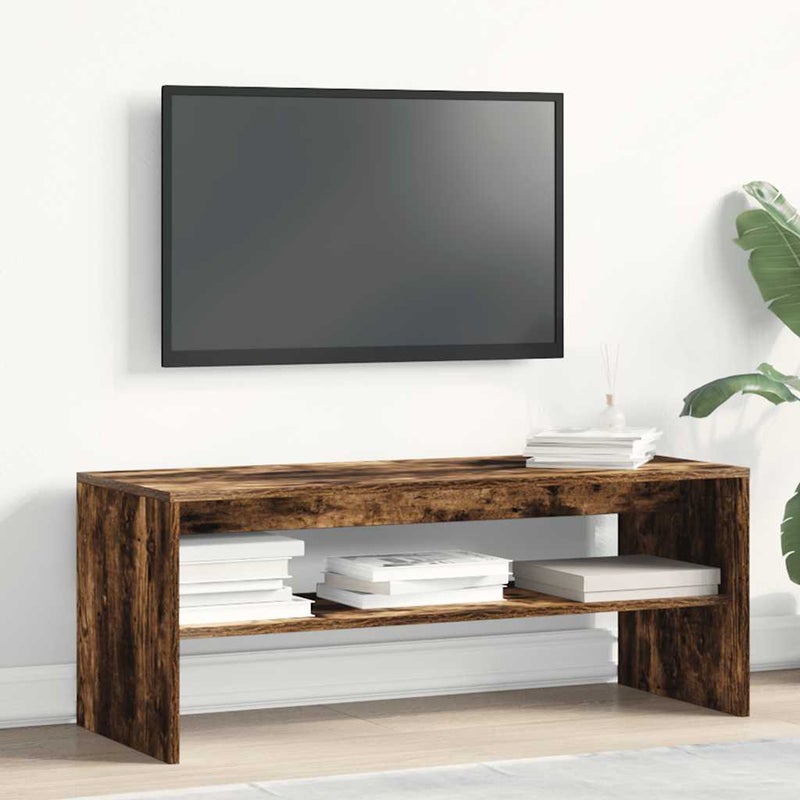 Szafka pod telewizor, przydymiony dąb, 100x40x40 cm