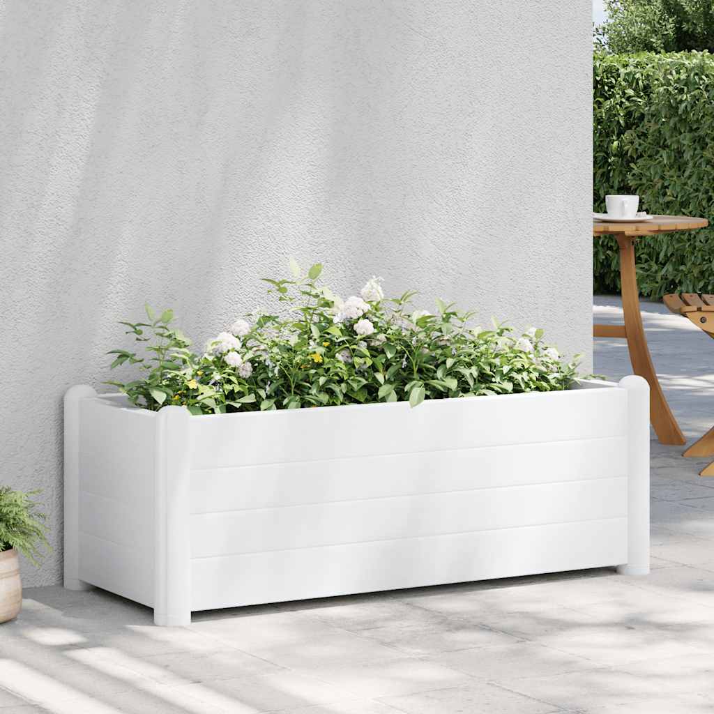 Podwyższona donica, PP, biała, 100x43x35 cm vidaXL