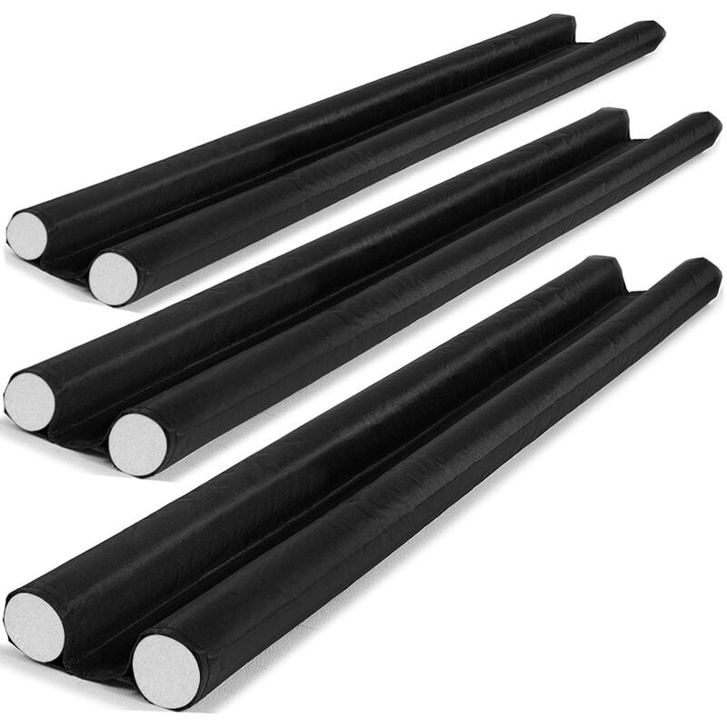 Zestaw 3x uszczelek do drzwi 92cm, izolujących przed zimnem, ochroną przed hałasem, oszczędnością energii, przeciwwiatrowych, dwustronnych, do samodzi