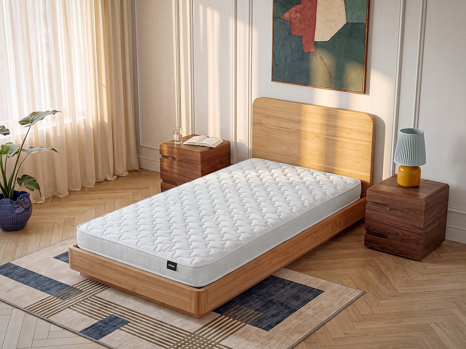 Materac piankowy 90 x 200 cm o grubości 15 cm - DANAE marki YSMÉE