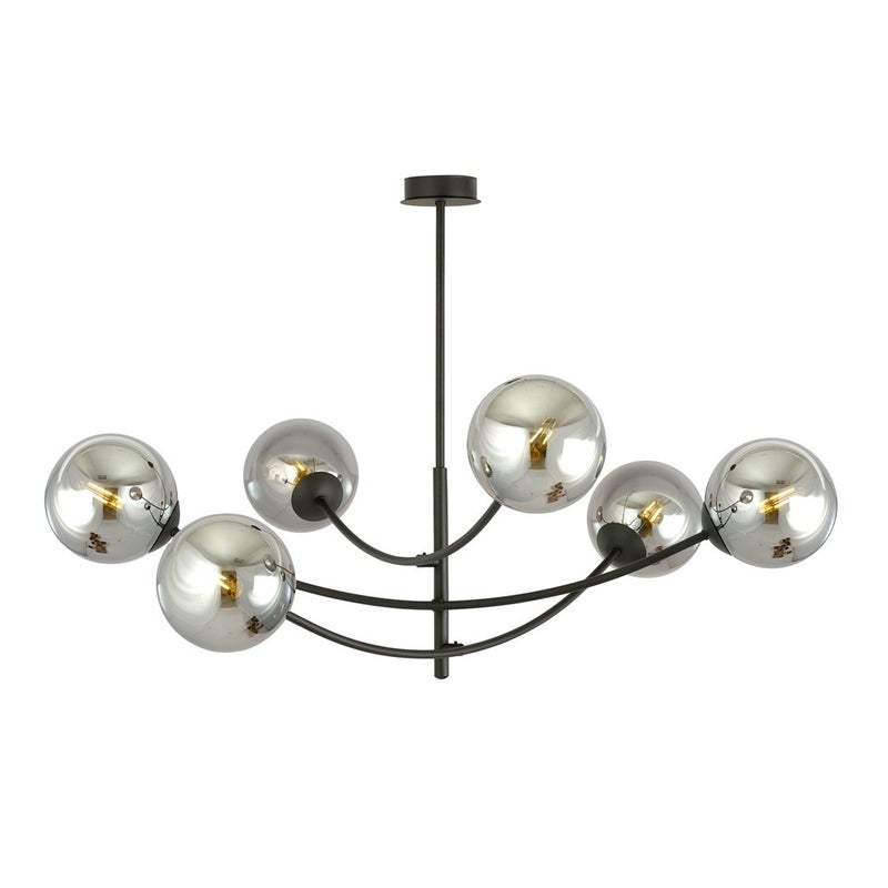Żyrandol Emibig 6xE14 40W HUNTER 6 BLACK/GRAFIT 1100/6