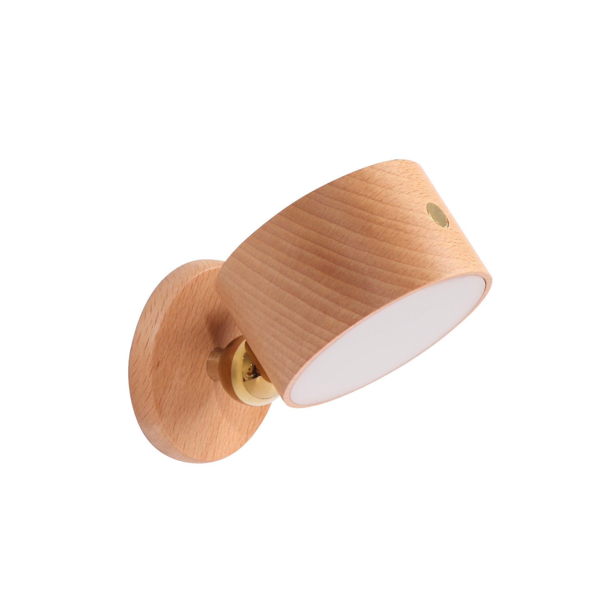 Lampa ścienna LED do czytania, bezprzewodowa lampa ścienna, z portem ładowania USB i akumulatorem, obrotowa o 360° kula magnetyczna