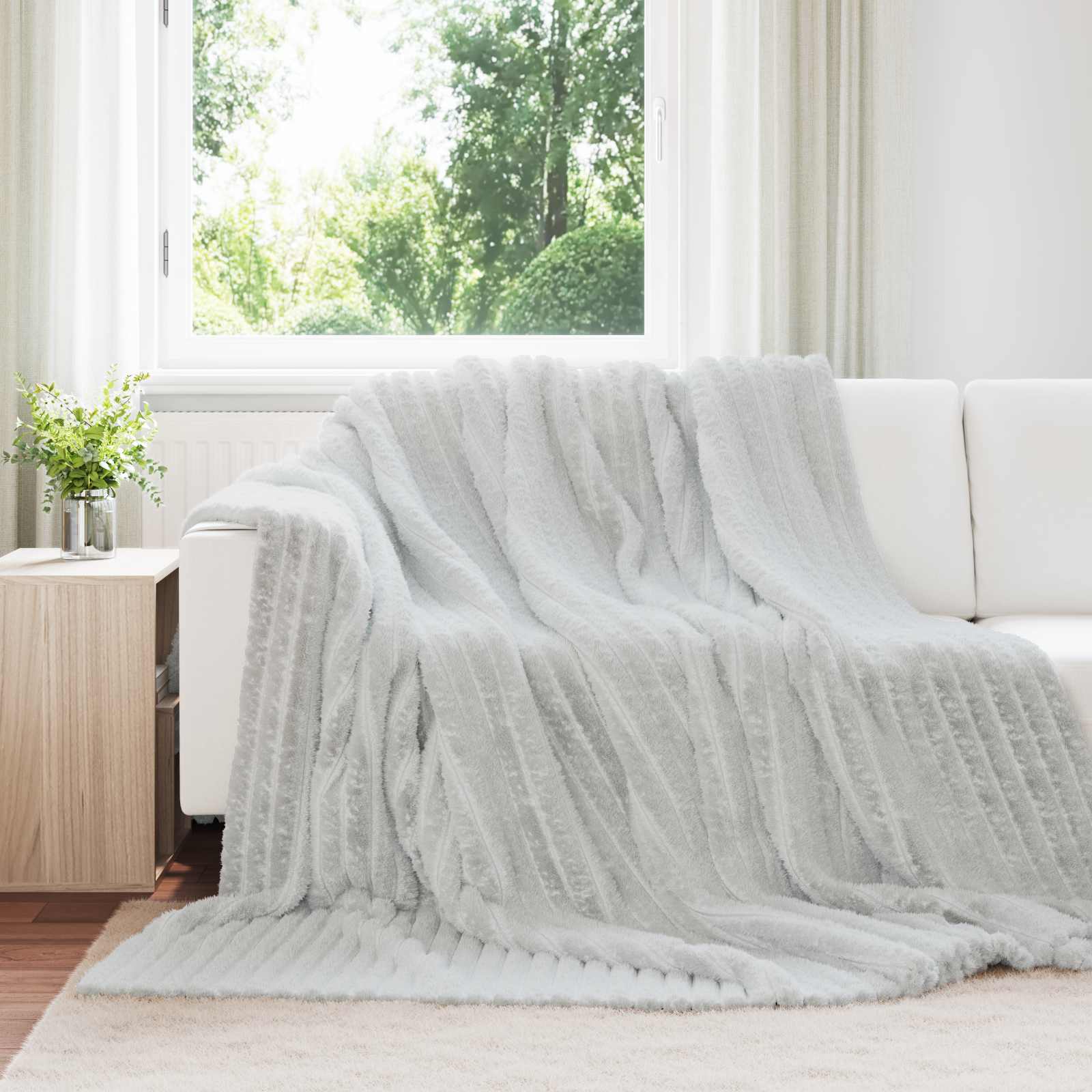 Koce narzutowe 6 pcs Szary 240 x 220 cm Polar vidaXL