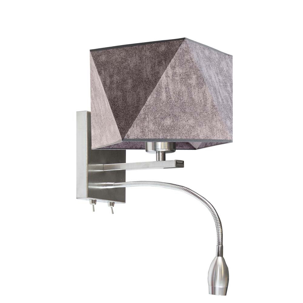 Kinkiet LED lampa ścienna lampa na ścianę z abażurem diament MOTO