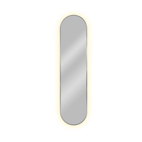Lustro Tiny Border Pastille 140x60 ramka srebrna barwa światła ciepła