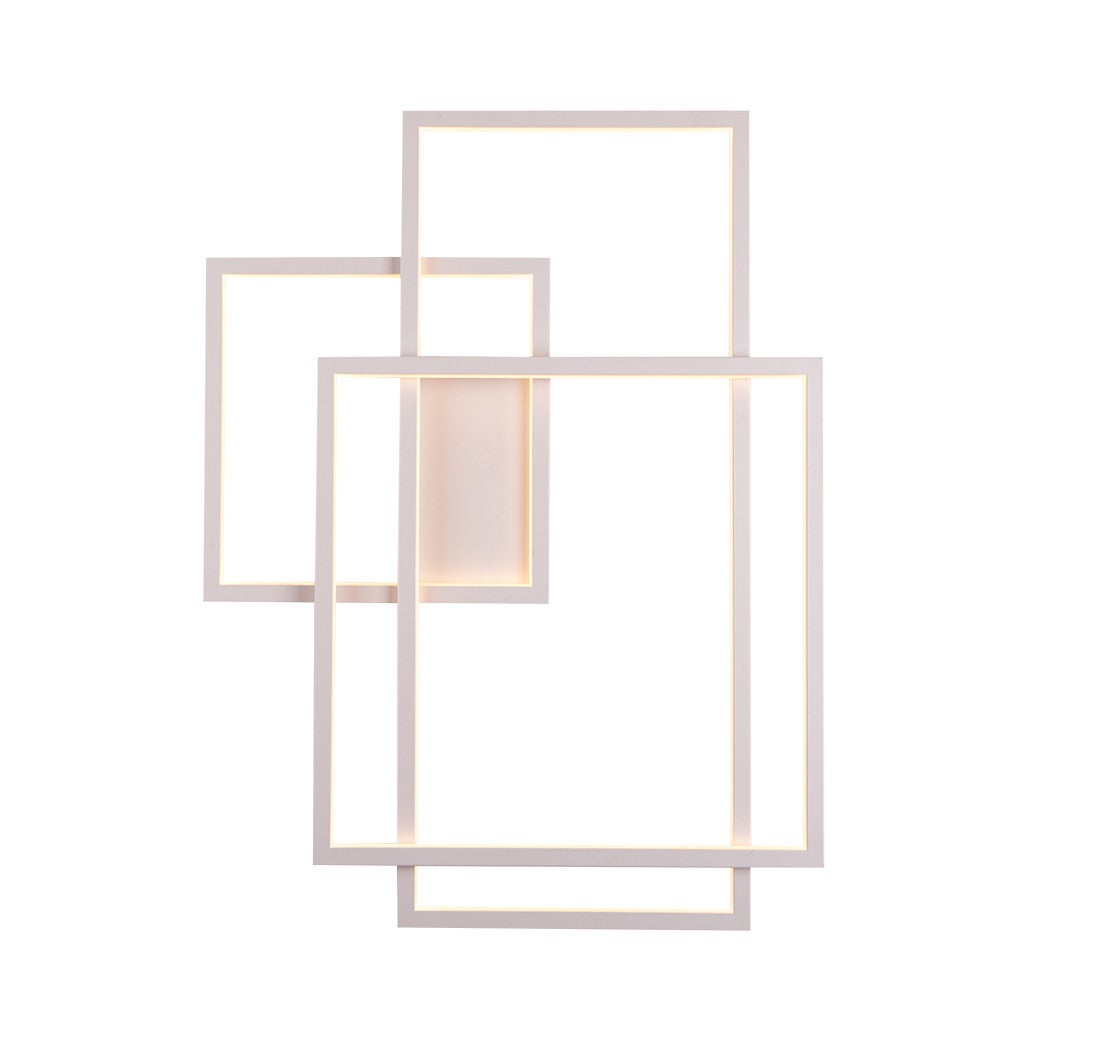 Kinkiet ścienny nowoczesny geometryczny biały GEOMETRIC LED 45W W0234 Maxlight