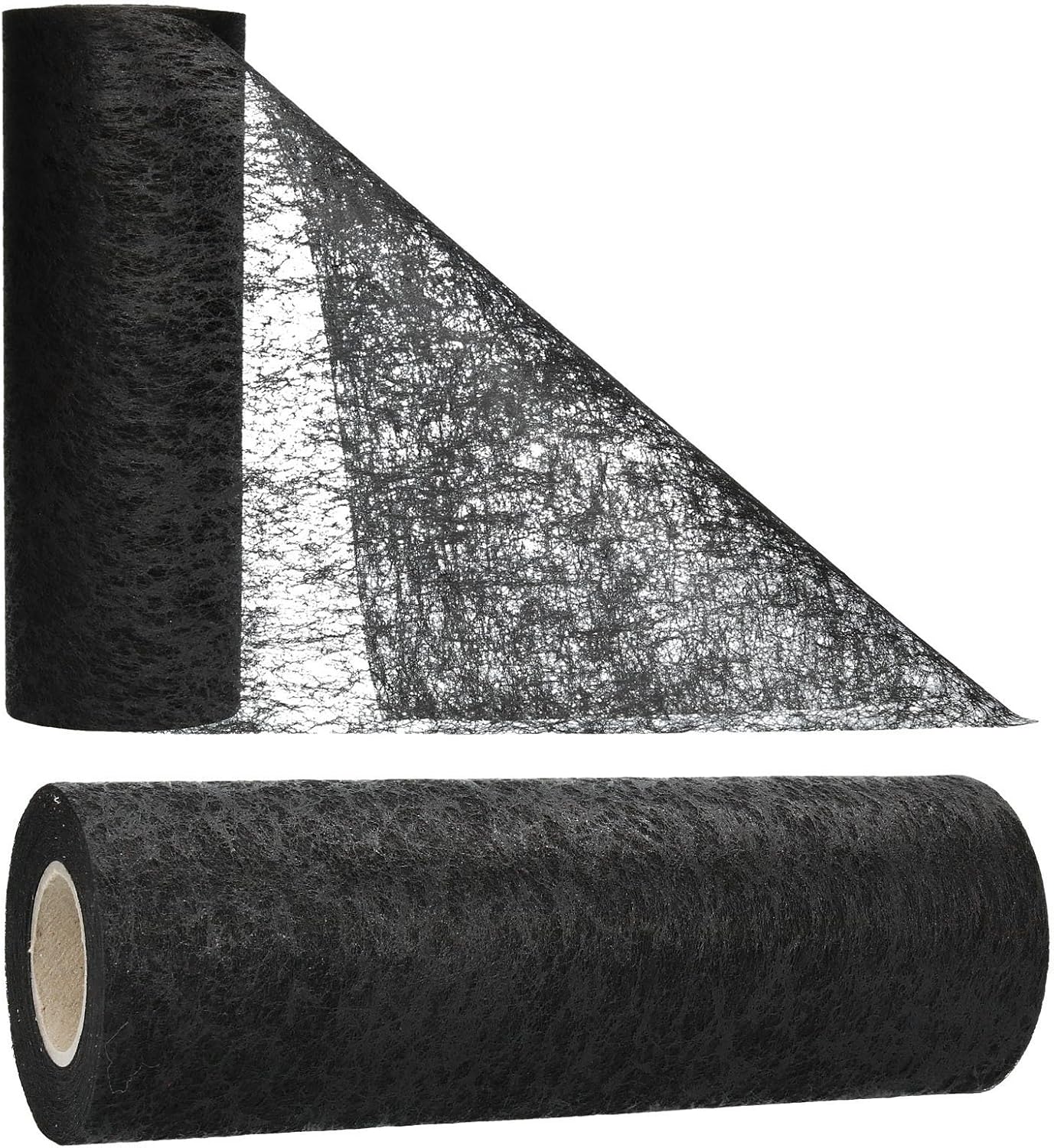 Bieżnik na stół (czarny) bez wstążki na wesele, 58 cm/914,4 cm