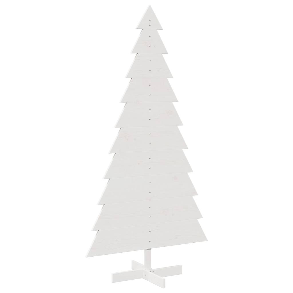 Drewniana choinka do udekorowania biała 180 cm sosnowa