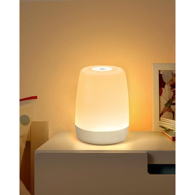 Lampka nocna dla dzieci sypialni salonu dotykowa lampka nocna LED możliwością ściemniania trybem ciepłym zmianą kolorów RVB lampa ładowana przez USB