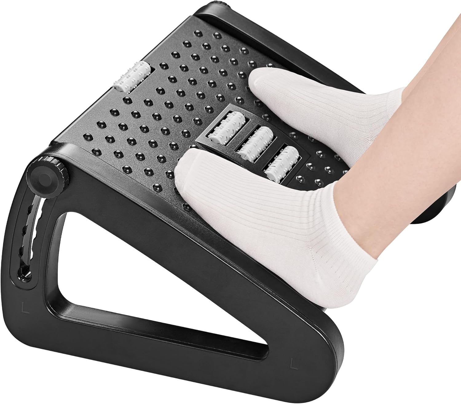 Podnóżek Biurowy, Ergonomiczny Podnóżek z Regulacją Wysokości i Funkcją Masażu do Biura i Domu