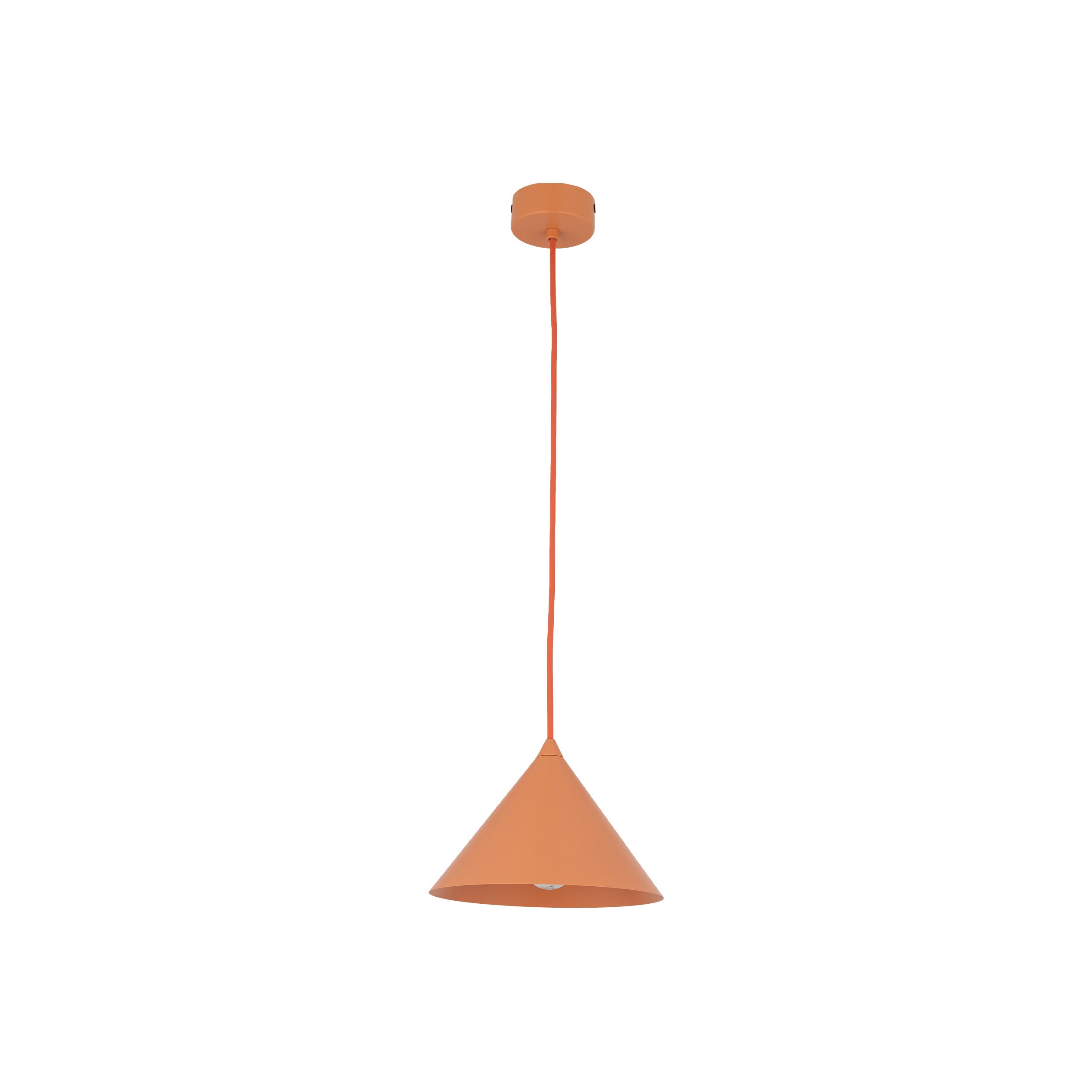 Lampa Wisząca Tk Lighting Cono Salmon S Stożek Metalowy Łososiowy 1Xe27