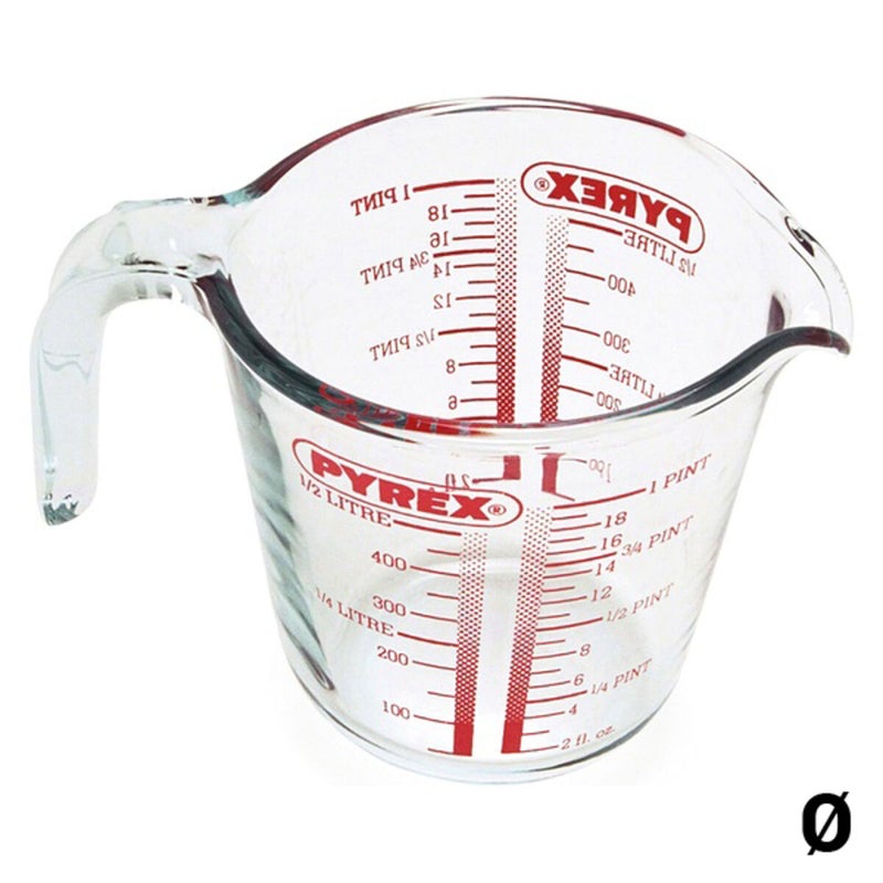 Miarka Szklana Pyrex 500 ml - Borosilikat - Odporną na Zmywarkę i Mikrofalówkę