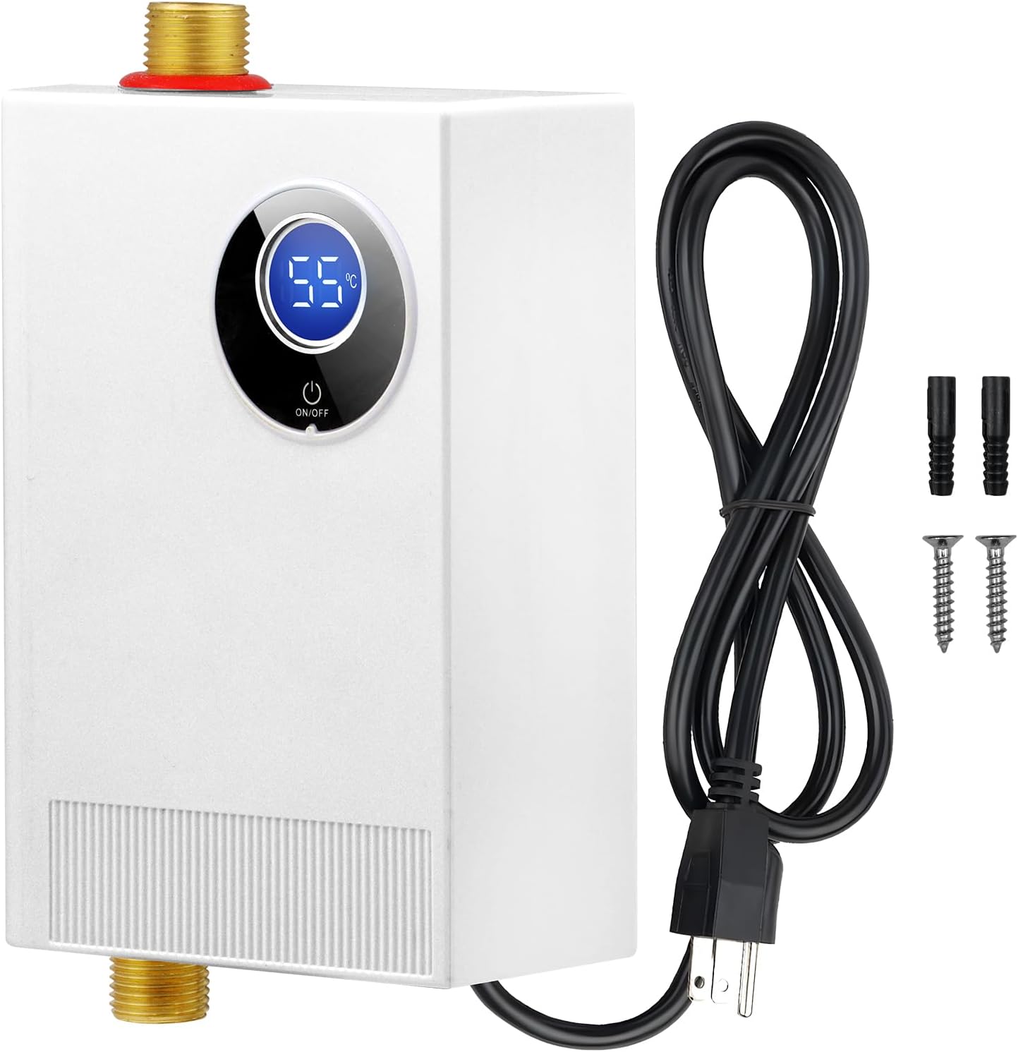 Mini grzejnik elektryczny KitchenAid z szybkim nagrzewaniem, odpowiedni do stosowania pod blatem w kuchniach i łazienkach, 3800 W, biały