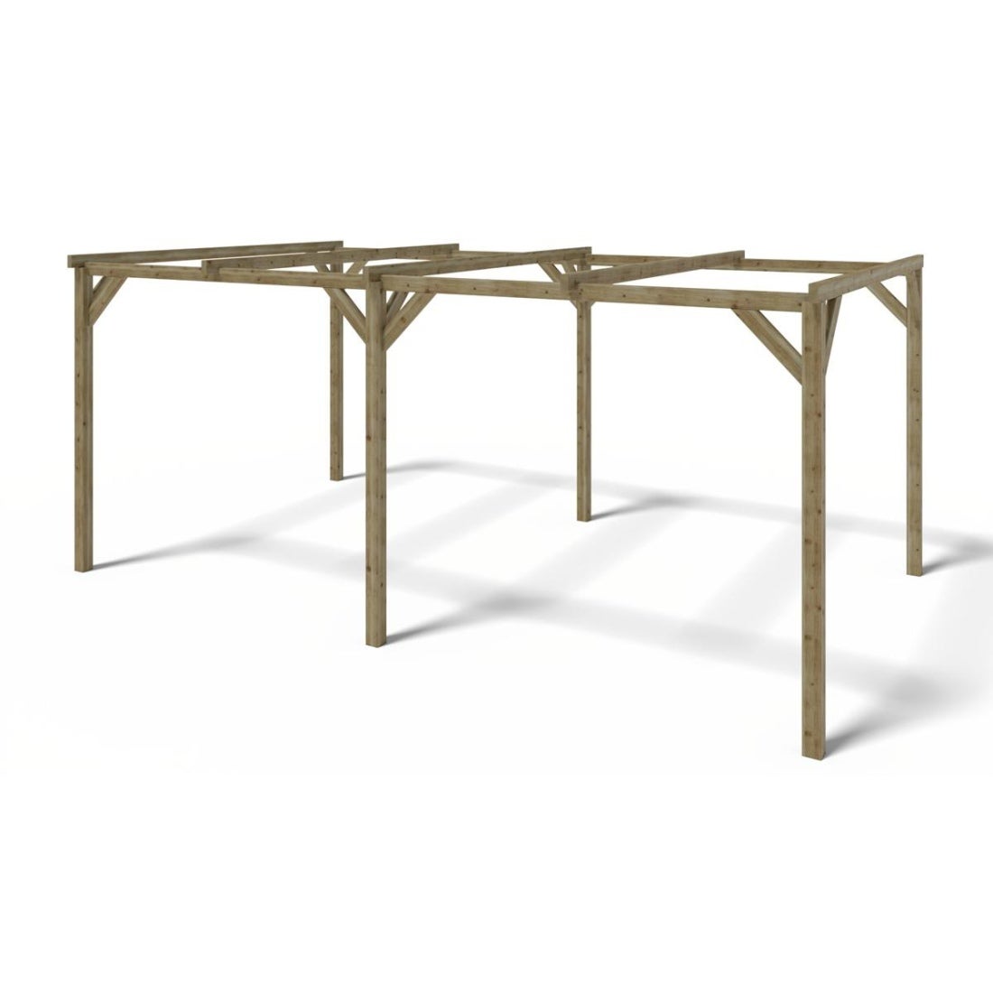 Carport Wiata garażowa ALTANKA 3x5,10 m - 15,30 m2, drewniana, CAR1, 1szt.