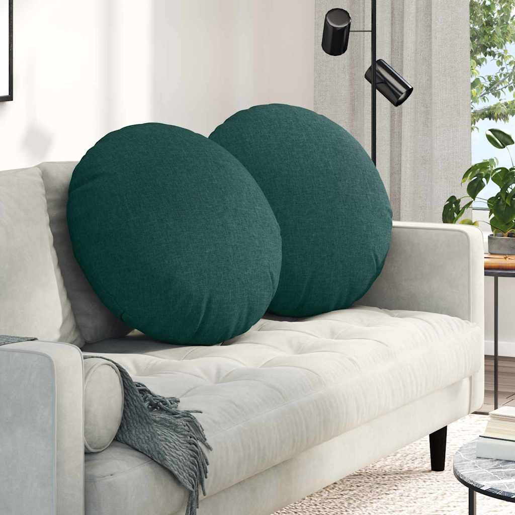 Poduszki na siedziska 2 pcs Ciemna zieleń Ø80 x 29 cm tkanina vidaXL