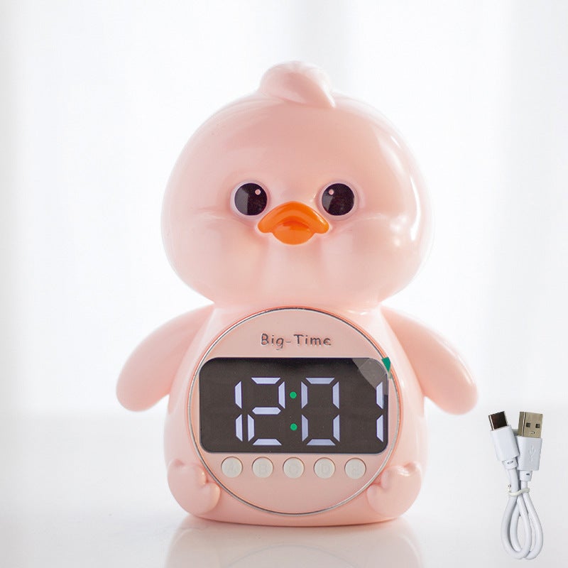 Budzik z wzorem, inteligentny timer do nauki, budzik biurkowy dla dzieci, cichy budzik nocny