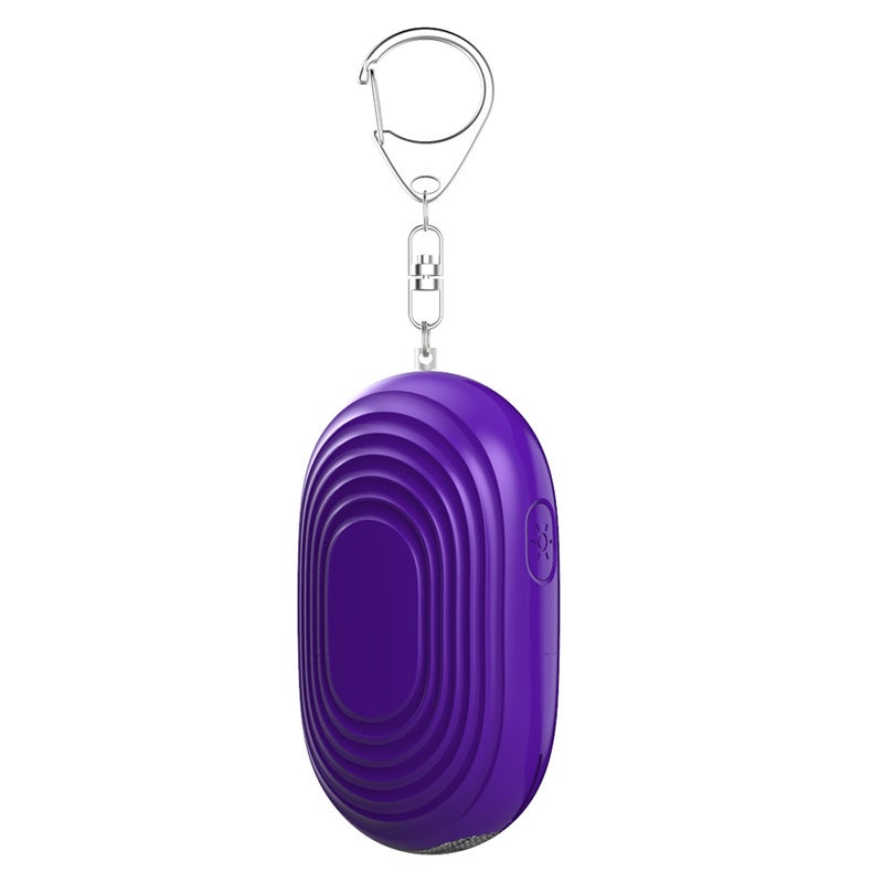 Alarm osobisty (fioletowy) 140 dB, alarm bezpieczeństwa osobistego z diodą LED, mały, przenośny brelok dla kobiet, dzieci i osób starszych, 6,9 x 3,8
