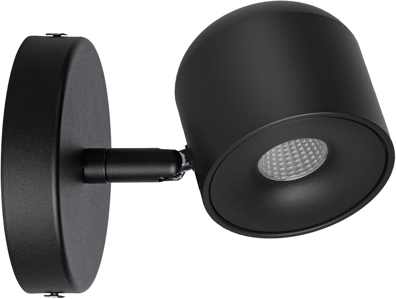 Lampka nocna LED, regulowana, do czytania, montowana na ścianie, ciepłe światło, 3000K, 7W (czarna)