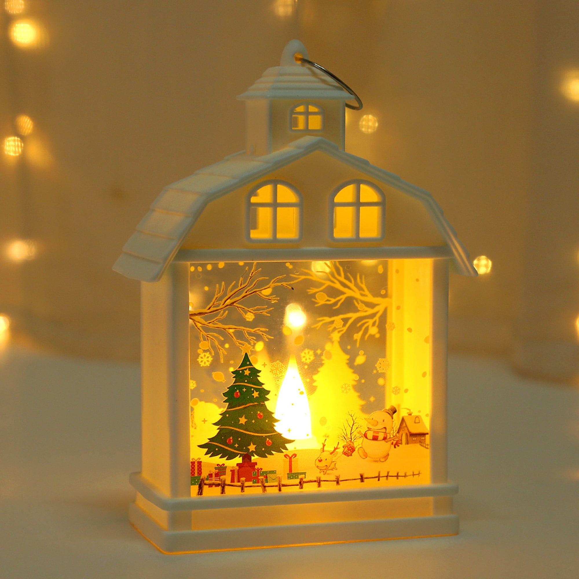 1-częściowy lampion choinkowy w stylu vintage, żyrandol świąteczny na baterie, dekoracja świąteczna, ciepłe światło (baterie w zestawie)