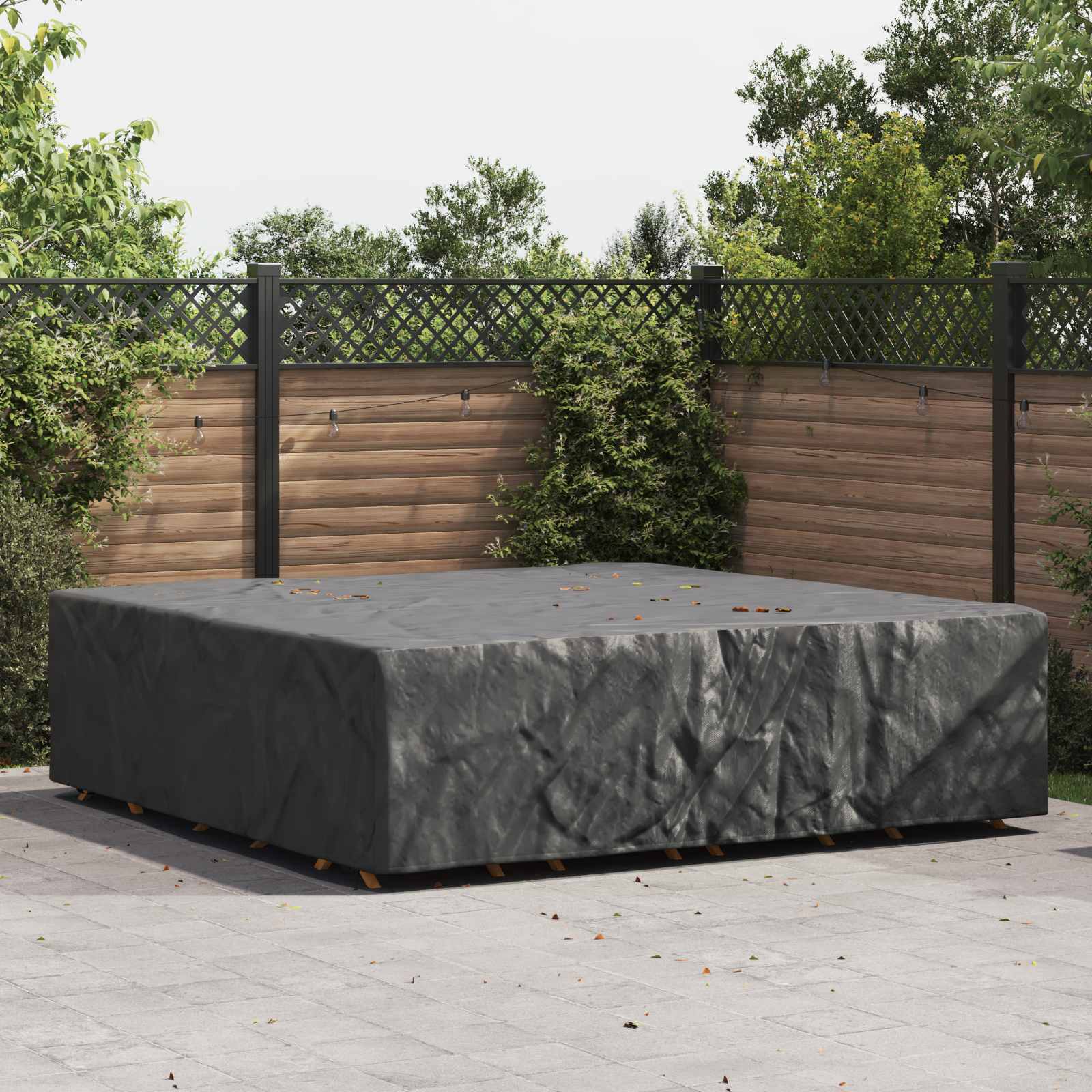 Pokrowiec na meble ogrodowe Czarny 275 x 275 x 70 cm 600D