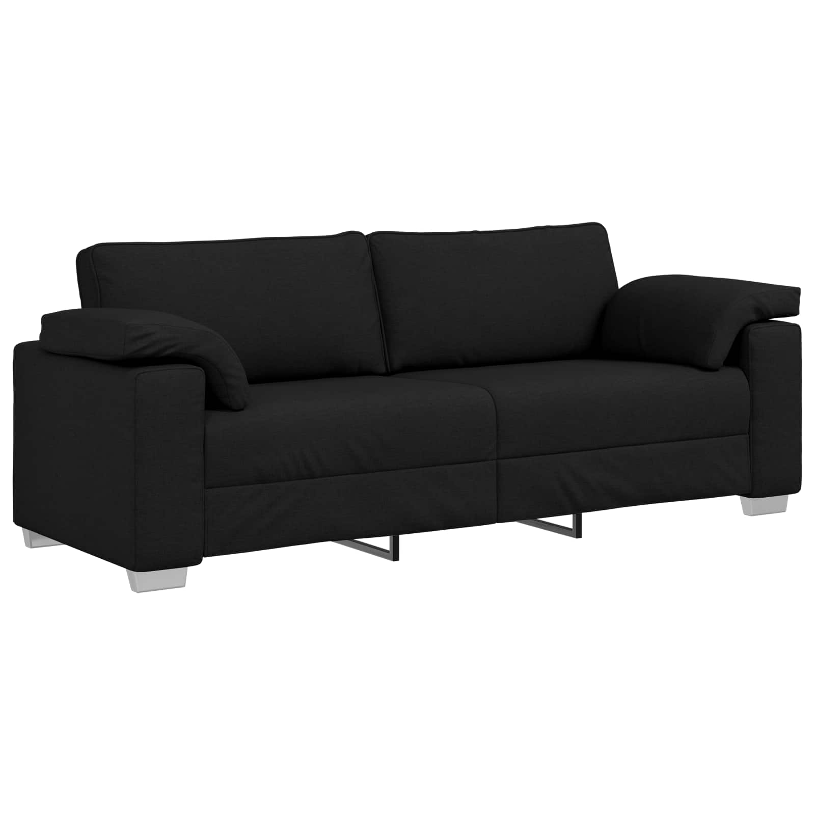 Sofa 3-osobowa Czarny 220 cm tkanina
