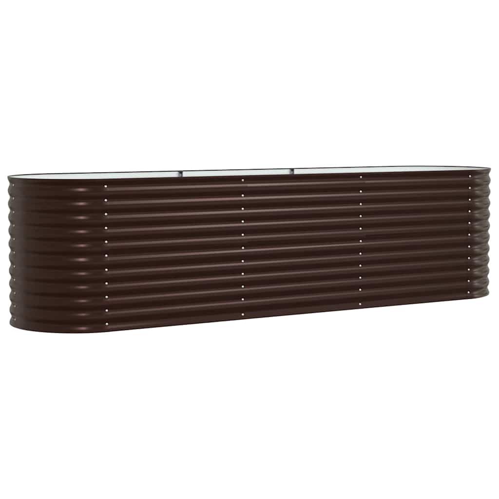 Podniesiony grządka Brązowy 320 x 80 x 81 cm Stal