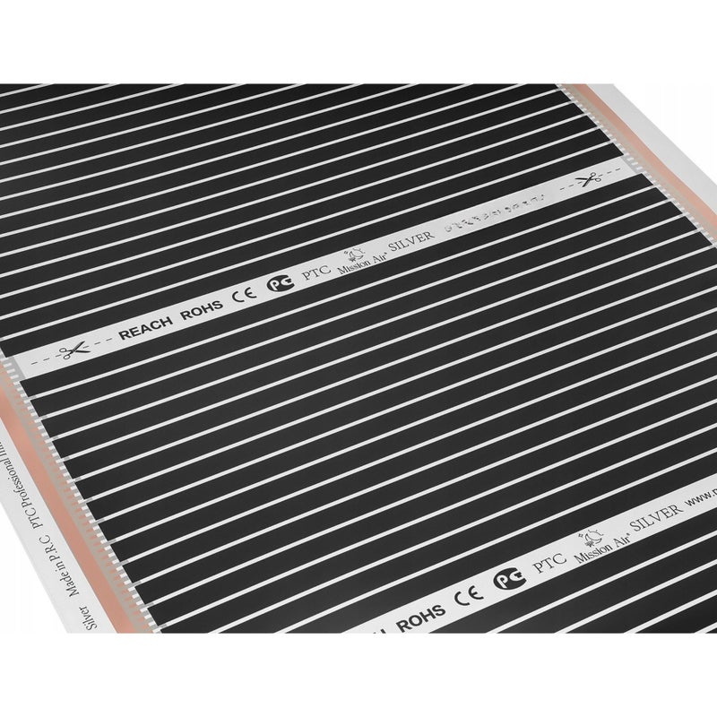 Zestaw folii grzewczych IR SILVER 160W 4m²,szer.50cm + Libra Czarny