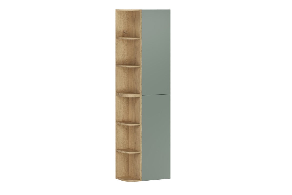 Półsłupek łazienkowy ASTER GREEN 45 cm zielony mat z regałami