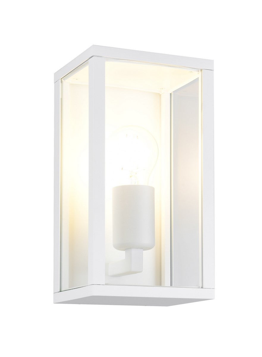 Kinkiet zewnętrzny latarenka GARONNE biały matowy 1xE27x60W aluminium wym:26x14x14cm IP44 Trio