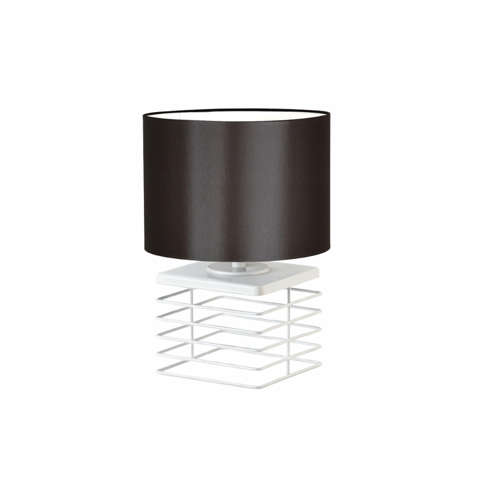 Lampka nocna na biurko lampa biurkowa druciana LED z abażurem walec LEVEL
