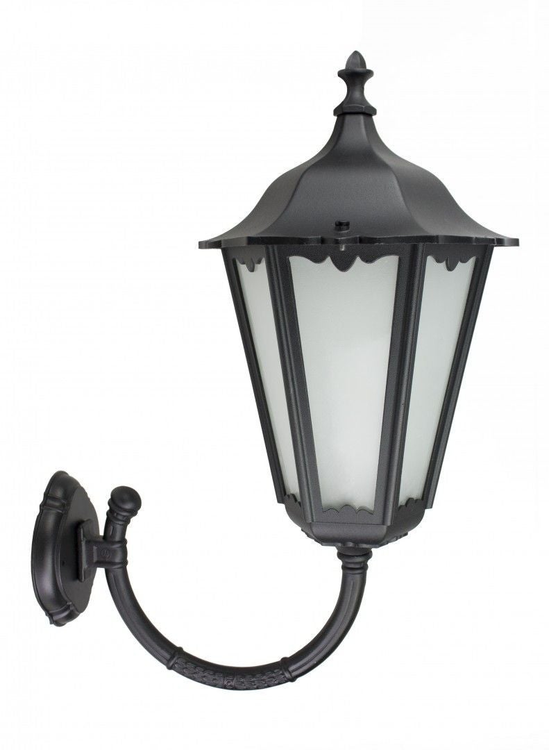 Kinkiet zewnętrzny dworkowy górny 30 cm szerokości 1xE27 czarny IP43 SU-MA Retro K 3012/1/BD g
