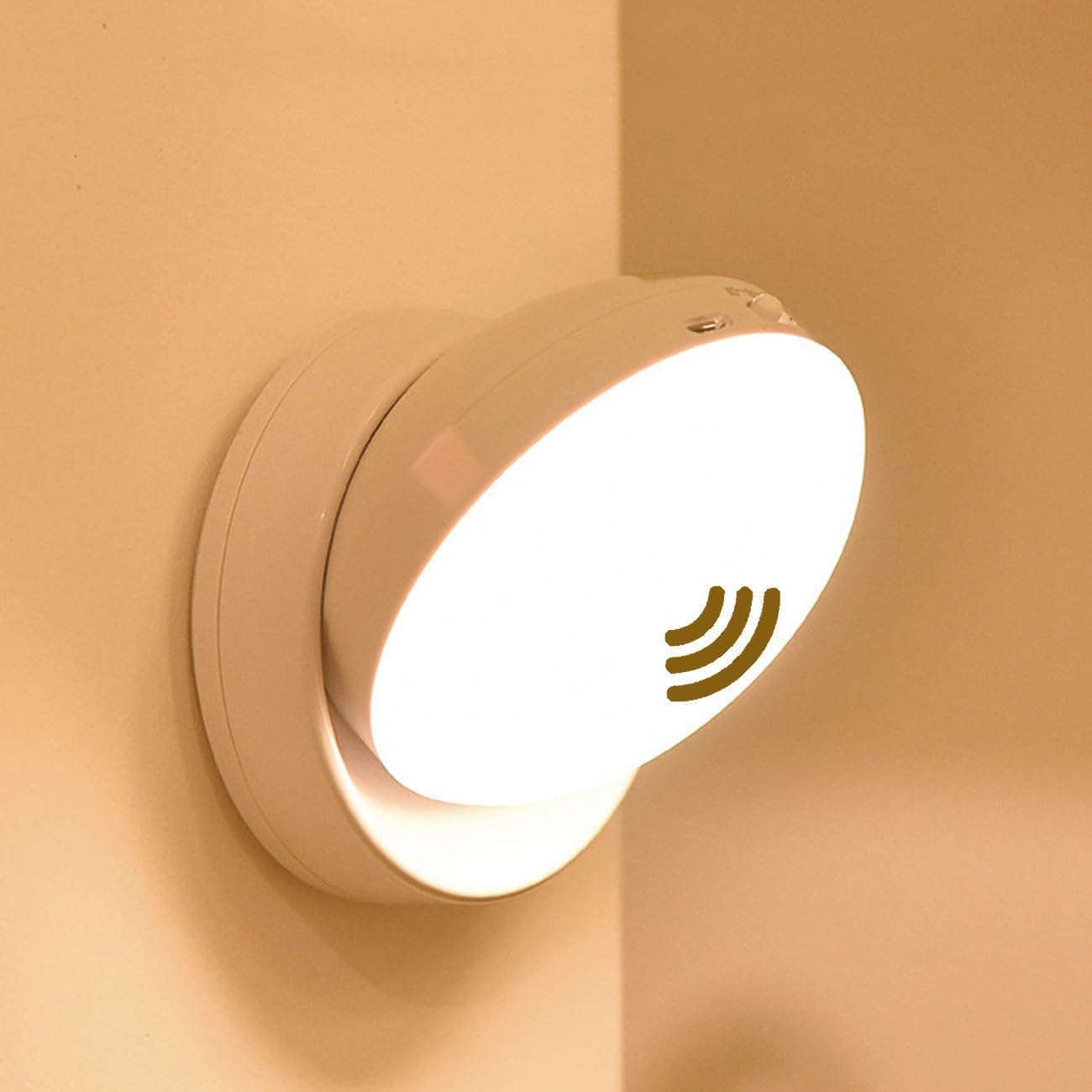 Kinkiet wewnętrzny LED z czujnikiem ruchu, typ C, akumulatorowy, z włącznikiem, obrotowy 360°, automatyczny/włączany, bezprzewodowy, magnetyczny, do s