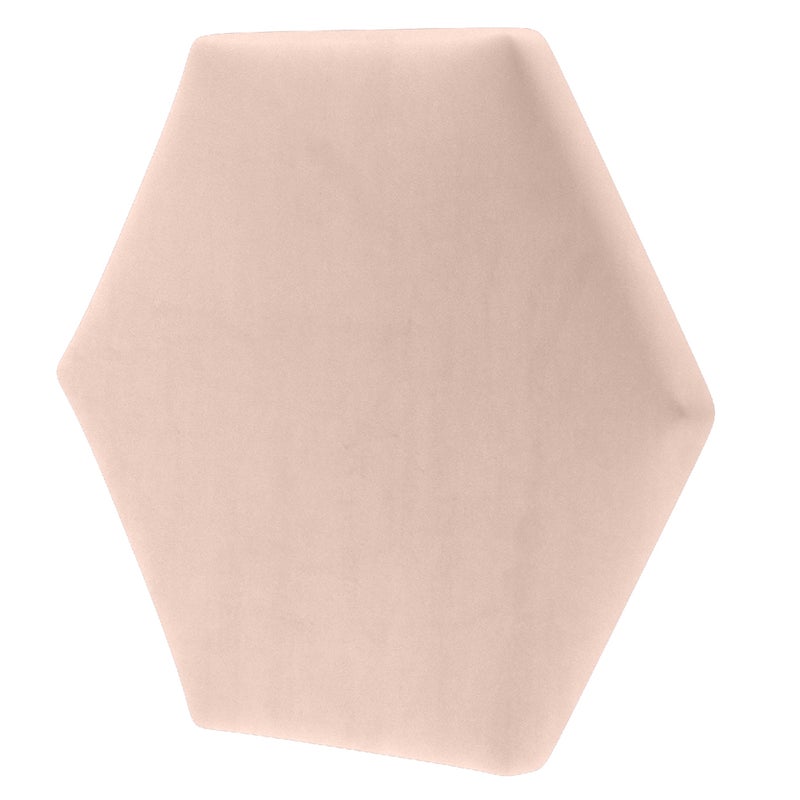 Panel tapicerowany ścienny Stegu wezgłowie 15x15 cm Różowy welur - akustyczny, dekoracyjny 1 szt.
