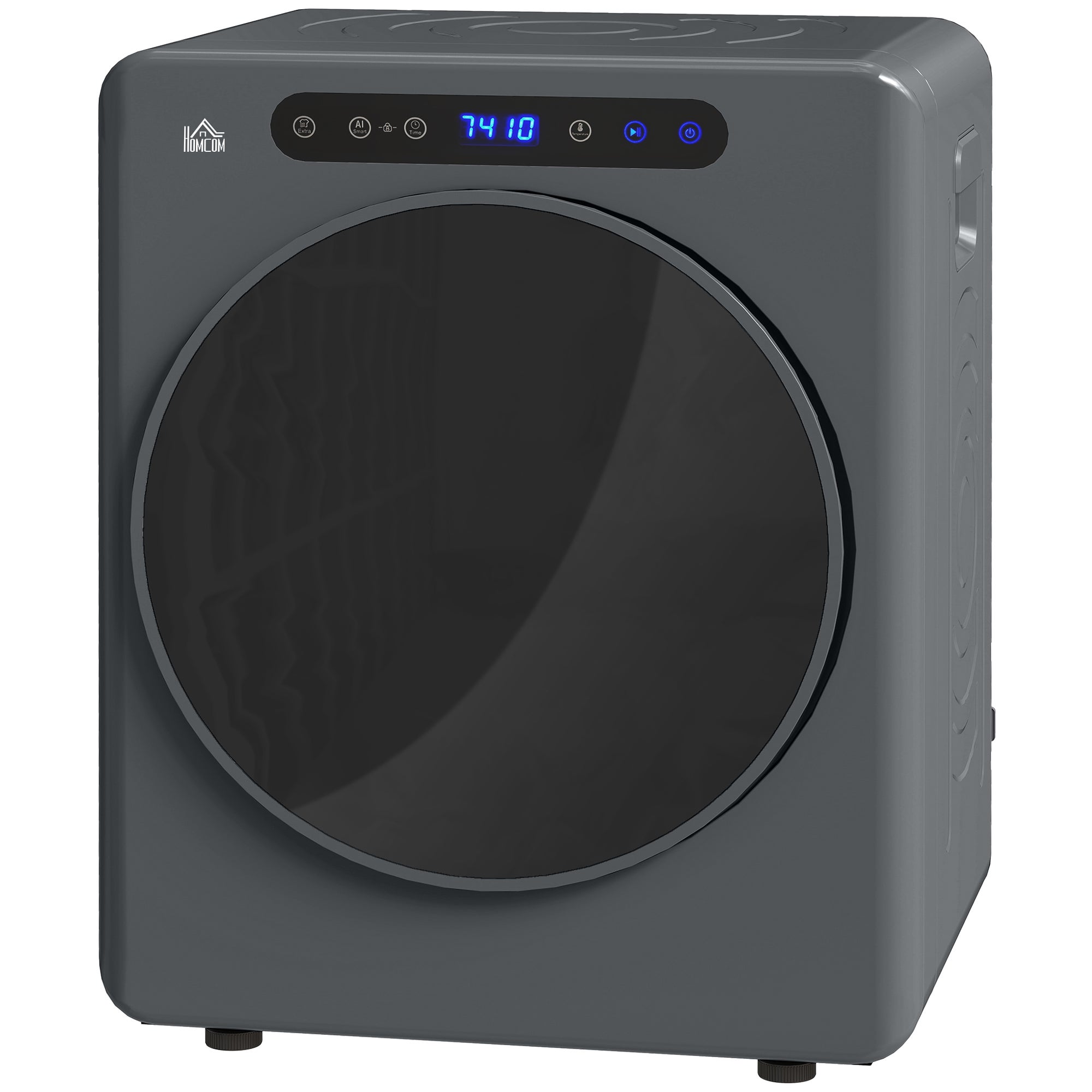 Suszarka bębnowa, 6 programów, 40-60°C, pojemność 3 kg, kompaktowa, sterowanie dotykowe, szara