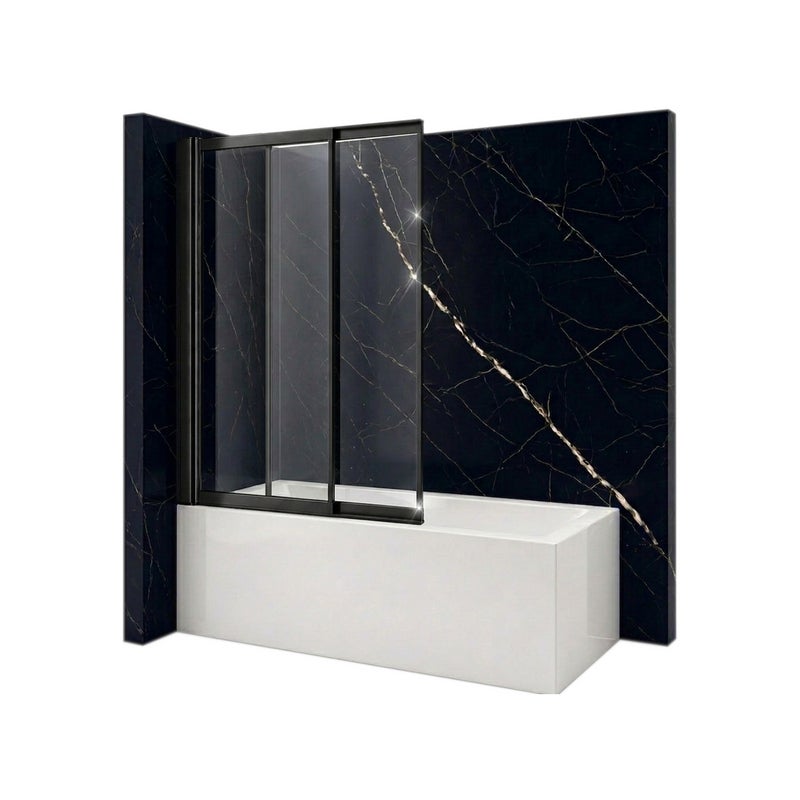 SILLA Parawan nawannowy SPENCER 2-skrzydłowy 100x150 cm Rozsuwany Czarny