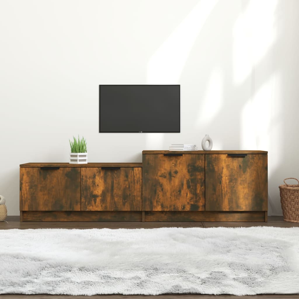 Szafka pod telewizor, przydymiony dąb, 158,5x36x45 cm vidaXL