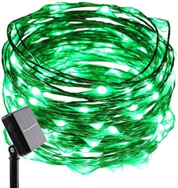 Zewnętrzne lampki solarne, 66 stóp, 200 diod LED, miedziany drut, 8 trybów