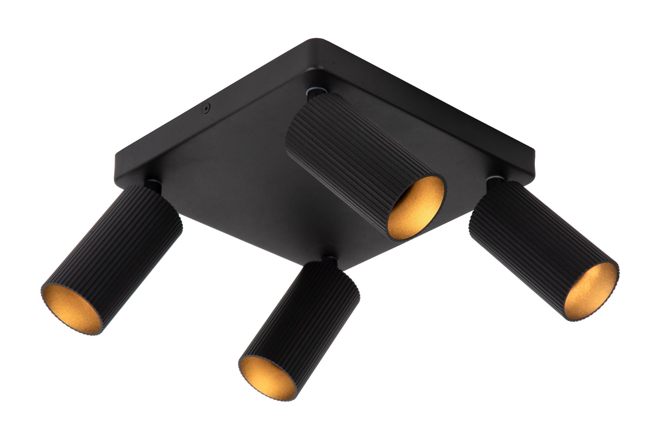 Reflektor sufitowy CLUBS czarna 4 x GU10 x 40W wym:14,9x24x24cm Lucide