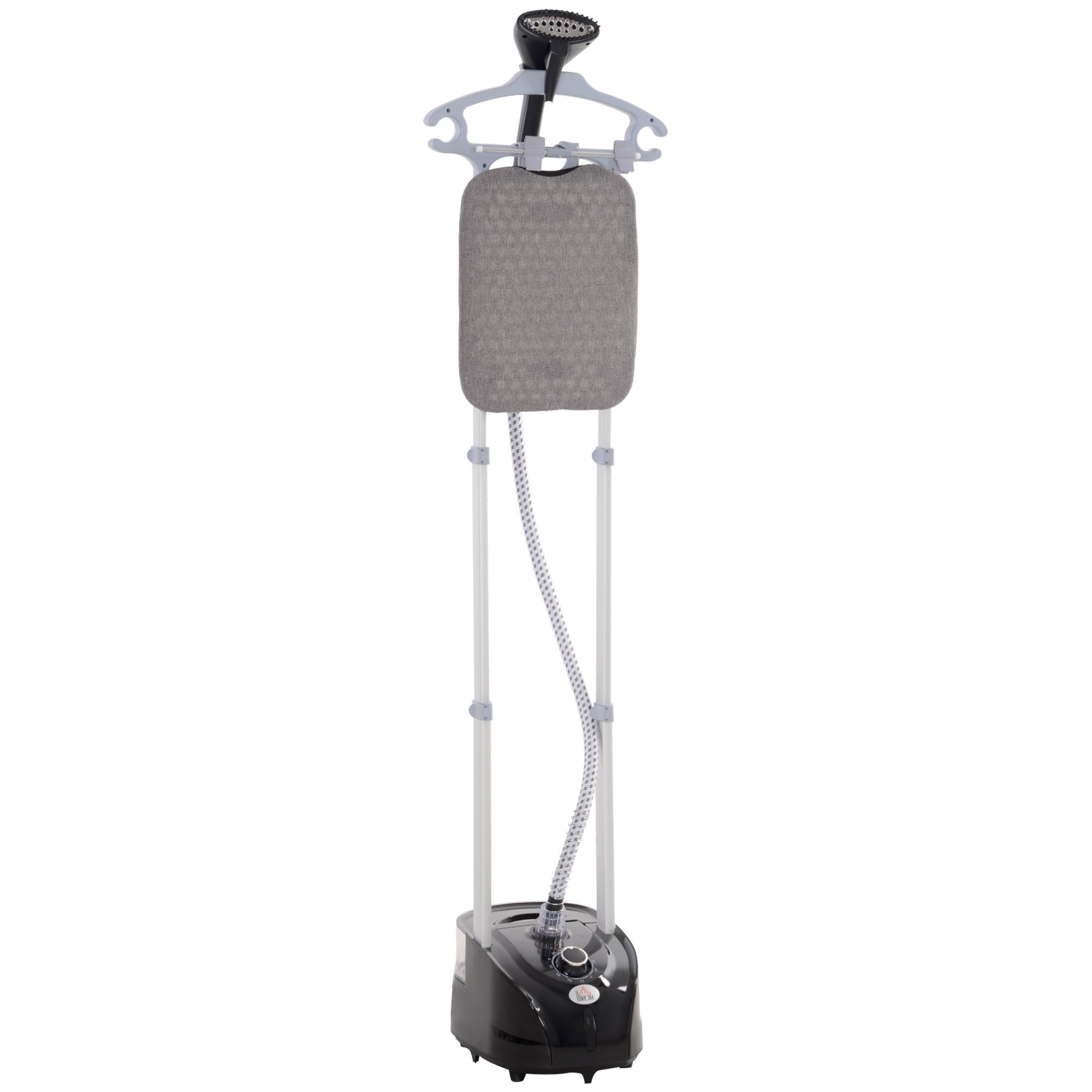 Żelazko parowe pionowe 1950 W, 2 l, z 11 regulowanymi poziomami temperatury i teleskopowym drążkiem, czarne
