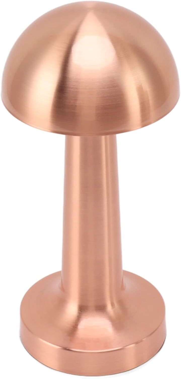 Lampa stołowa/biurkowa w kształcie grzybka z akumulatorem, metalowa, z dotykowym sterowaniem, 3 trybami oświetlenia ciągłego, lampka nocna w stylu