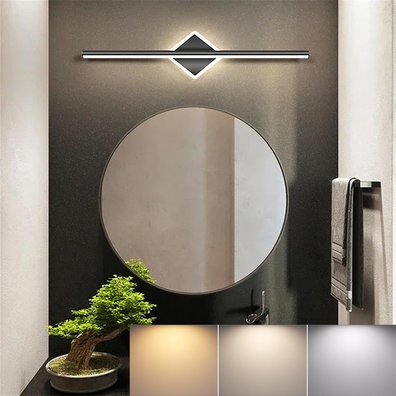 Lampka Lusterko Toaletka Świecąca 40cm - Oświetlenie Ścienne Vanity LED 10W, Kinkiet - Lampa Lustro Łazienkowe, 3 kolory światła