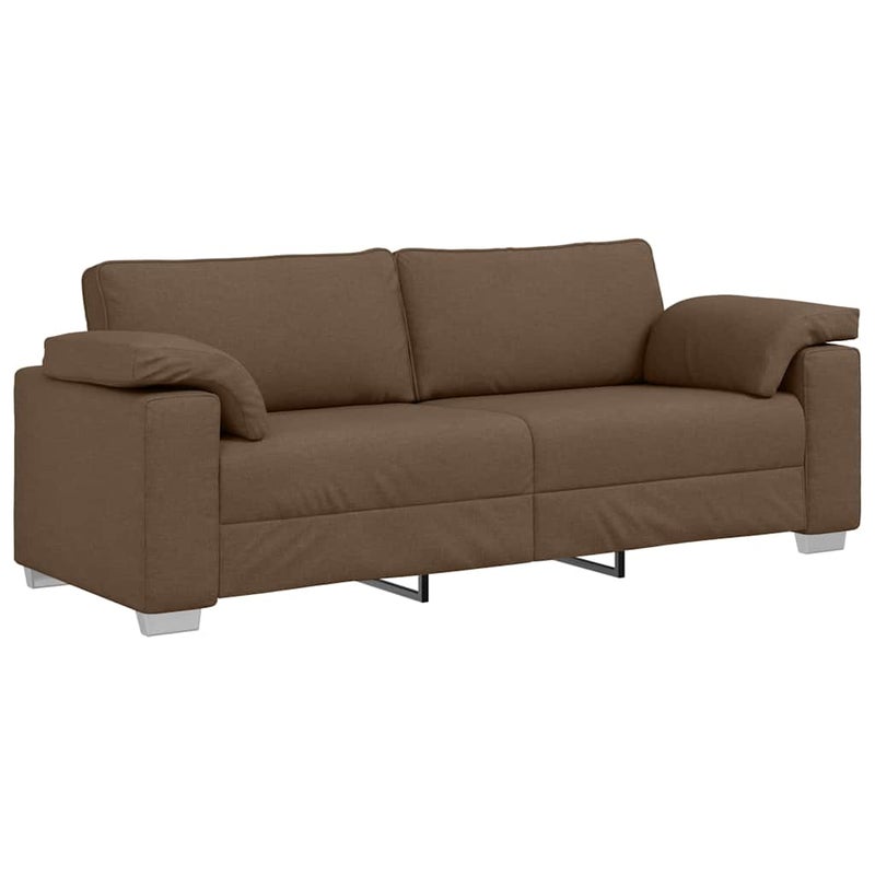 Sofa 3-osobowa Brązowy 220 cm tkanina